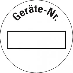 Dreifke® Inventaretikett Geräte-Nr., weiß, ökologische Folie, selbstklebend, Ø 30mm, 18 Stk.