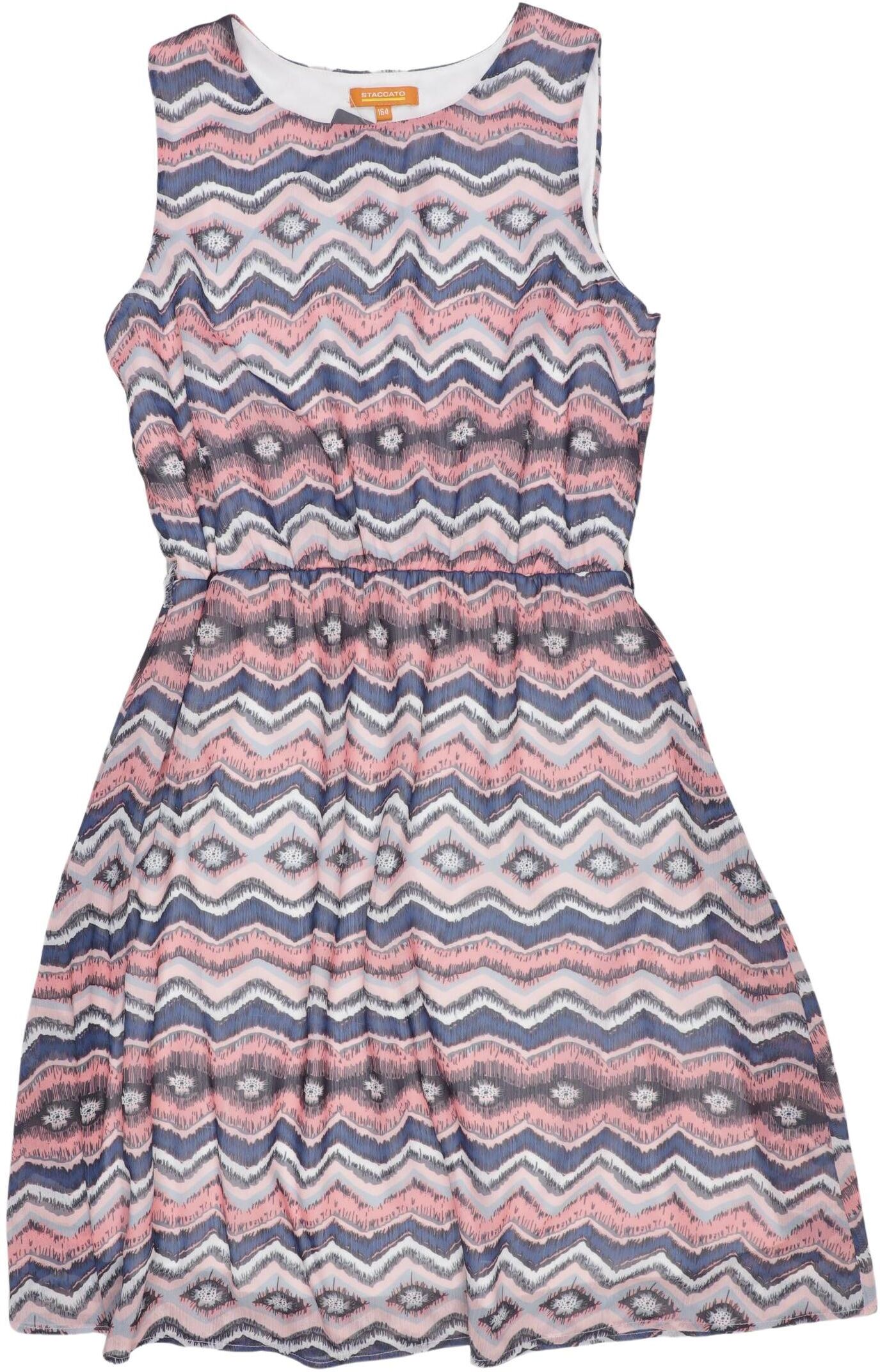 Staccato Mädchen Kleid, Mehrfarbig, Gr. EU 164, Synthetik - Second Hand
