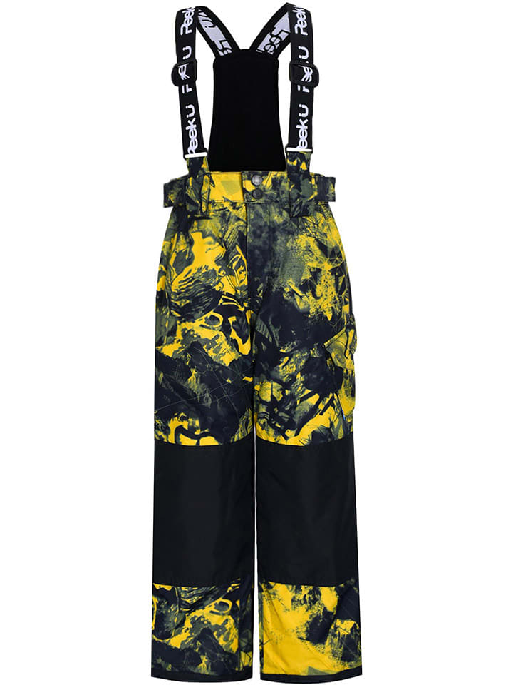 Peek U Ski-/ Snowboardhose "Kuu" in Schwarz/ Gelb - 104