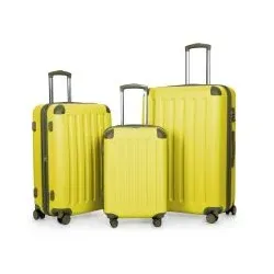 Spree - 3er Koffer-Set Hartschale Special Edition LEMON matt, TSA, (55cm, 68cm & 77cm)