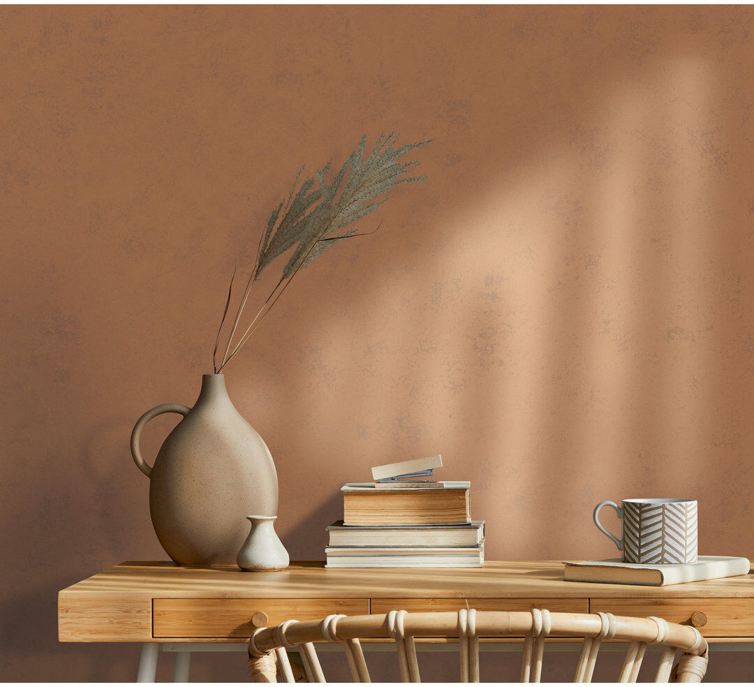 Galerie Home Galerie Terra Earthy Texture Eco Clay Wallpaper Orange 1,005cm L