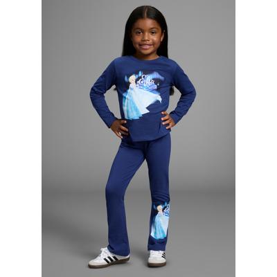 Langarmshirt & Leggings KIDSWORLD "FROZEN 2tlg Set: ELSA - Disney", Mädchen, Gr. 116/122, marine, Single Jersey, Obermaterial: 100% Baumwolle. Obermaterial Hose: 95% Baumwolle, 5% Elasthan, bedruckt, KOB Set-Artikel, Disney ELSA Drucke