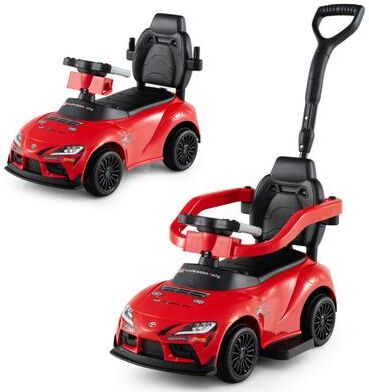 Costway 3-in-1 Toyota Licensed Foot-to-Floor Stroller Sliding Walking Toy-Red