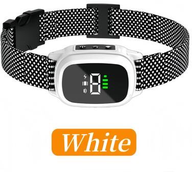 Inspire Select Automatic Anti Bark Dog Collar Rechargeable Bark Control Training Collar For Dogs white