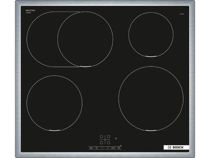 BOSCH Induktions-Kochfeld PIF645BB5E , schwarz, B:58,3cm H:5,5cm T:51,3cm, Kochfelder, Touch select-Funktion für Bedienung per Fingerdruck, Induktions-Kochfeld