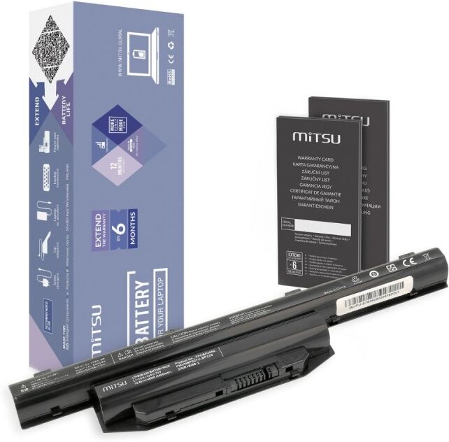 Mitsu Batería para Fujitsu Lifebook Series (A, AH), Series E, Series (S, SH) (4400 mAh) 11.1V