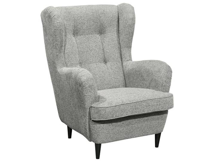 Ohrensessel Oskar Webstoff Silber