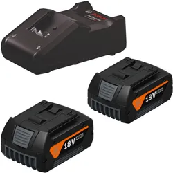 Fein, Werkzeugakku + Ladegerät, Starter Set 2x GBA 18 V 4.0 Ah AS Akkupack + GAL 18V-40 AMPShare Ladegerät (18 V)