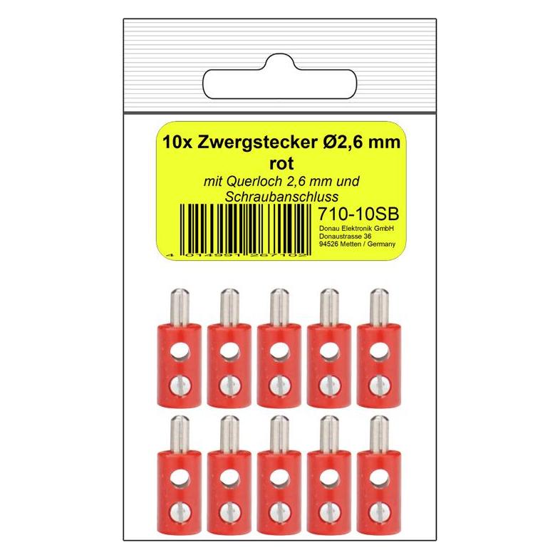 Donau 10 ZWERGSTECKER 2,6mm rot in SB (710-SB)