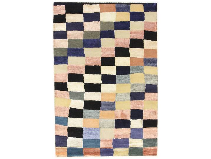 Gabbeh Teppich 122x182 Handgeknüpft Modern Orientteppich Wolle
