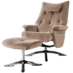 Relaxsessel mit Hocker Betsy , braun
