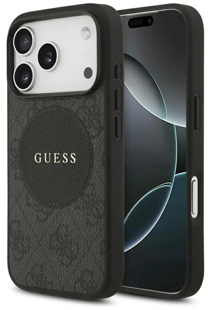 Guess 4G Circle Classic Logo MagSafe hoesje voor iPhone 17 Pro - Zwart