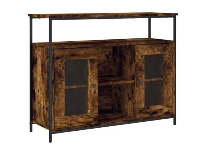 vidaXL Sideboard Räuchereiche 100x35x80 cm Holzwerkstoff