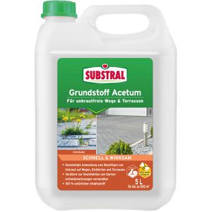 Substral Grundstoff Acetum, anwendungsfertig, gegen Unkraut auf Wegen, Plätzen & Terrassen, 500 m², 5 Liter