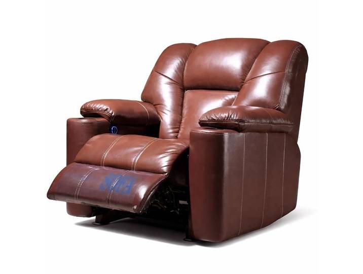 JVmoebel Sessel Relaxsessel Ledermaterial Moderner Stil Braune Farbe Weicher Sessel (1-St)