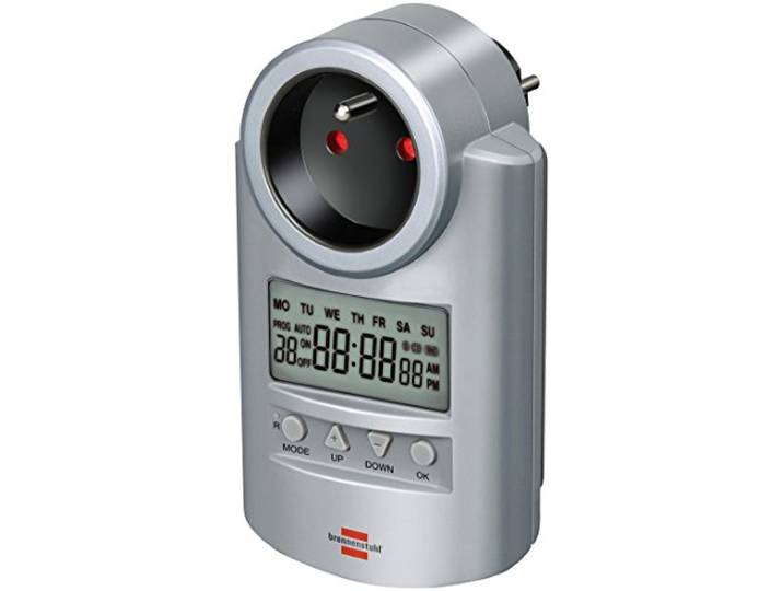 Brennenstuhl Digitale weekprogrammer Primera-Line DT/Digitale weekprogrammeerbare wandcontactdoos (20 programma's, afteltimer, willekeurige uitlezing, gegevensback-up, binnen) grijs