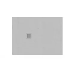 Ravak Rechteckige Duschwanne Slate Pro 100 x 80 cm, gegossener Marmor, Smoke Grey XA03A43O010
