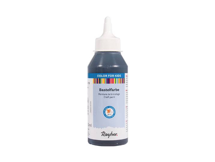 Rayher Kinder-Bastelfarbe Schwarz 250 ml