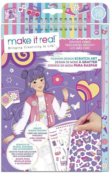 Make It Real : Carnet de croquis de mode Scratch Art - Lansay