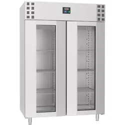 Combisteel Tiefkühlschrank Edelstahl Glastür Mono Block 1400 Liter