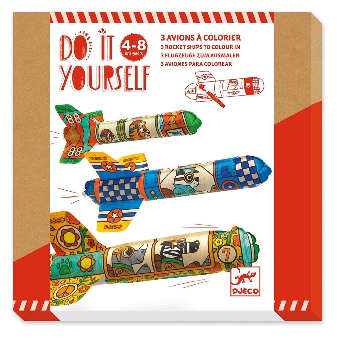 Djeco DIY - Flieger zum Ausmalen (DJ07948)