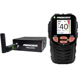 President WILLIAM II, AM/FM 40375 CB-Funkgerät, Walkie Talkie, Schwarz