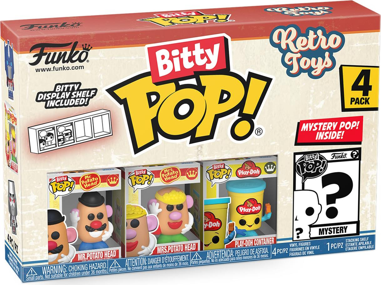 Funko Retro Speelgoed Set met Meneer Aardappel, Mevrouw Aardappel, Play-Doh en Bitty Pop!