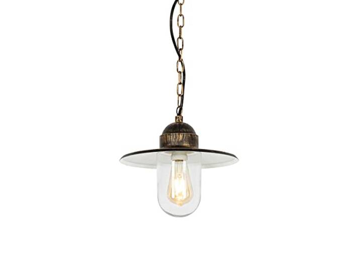 Qazqa kansas - Suspension - 1 lumière - Ø 29.4 cm - Noir et Or - Rustique - éclairage extérieur