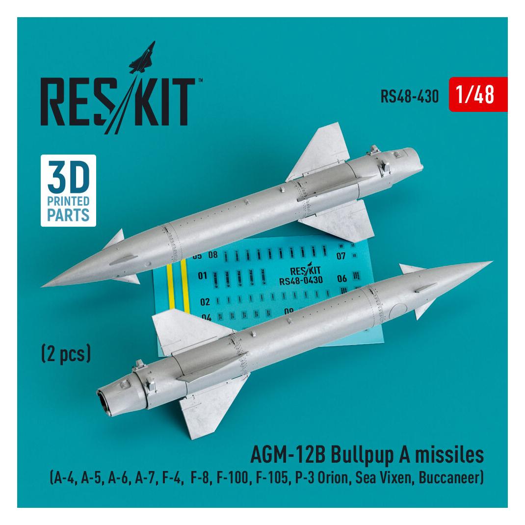 ResKit AGM-12B Bullpup A missiles (2 pcs) (A-4, A-5, A-6, A-7, F-4, F-8, F-100, F-105, P-3 Orion, Sea Vixen (RS48-0430)