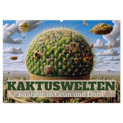 Kaktuswelten. Fantasie in Grün und Dorn (Wandkalender 2027 DIN A2 quer), CALVENDO Monatskalender