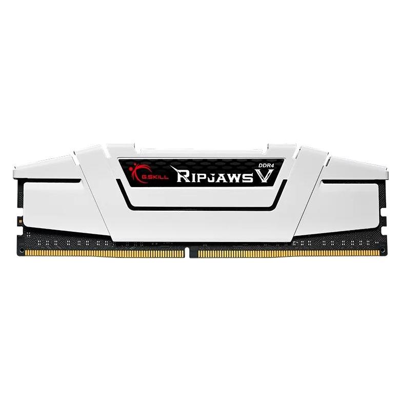 G.Skill Pamięć RipjawsV DDR4 2x8GB 3200MHz CL16 rev2 White (2 x 8GB, 3200 MHz, DDR4-RAM, DIMM) (F4-3200C16D-16GVWB)