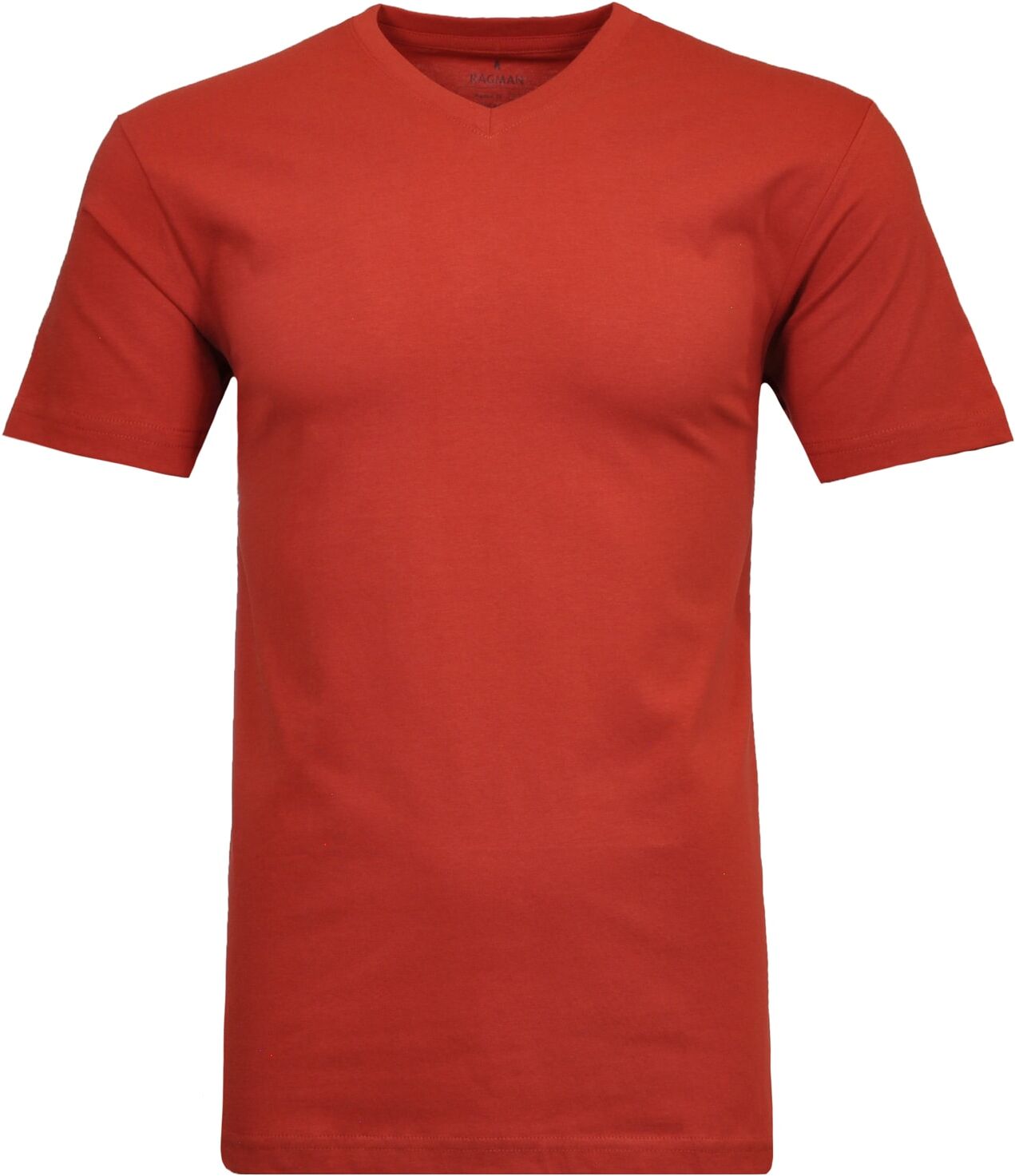 T-Shirt RAGMAN, Herren, Gr. 110, rot (rostrot, 063), Baumwolle, Rundhals, Shirts T-Shirt rostrot, 063 110