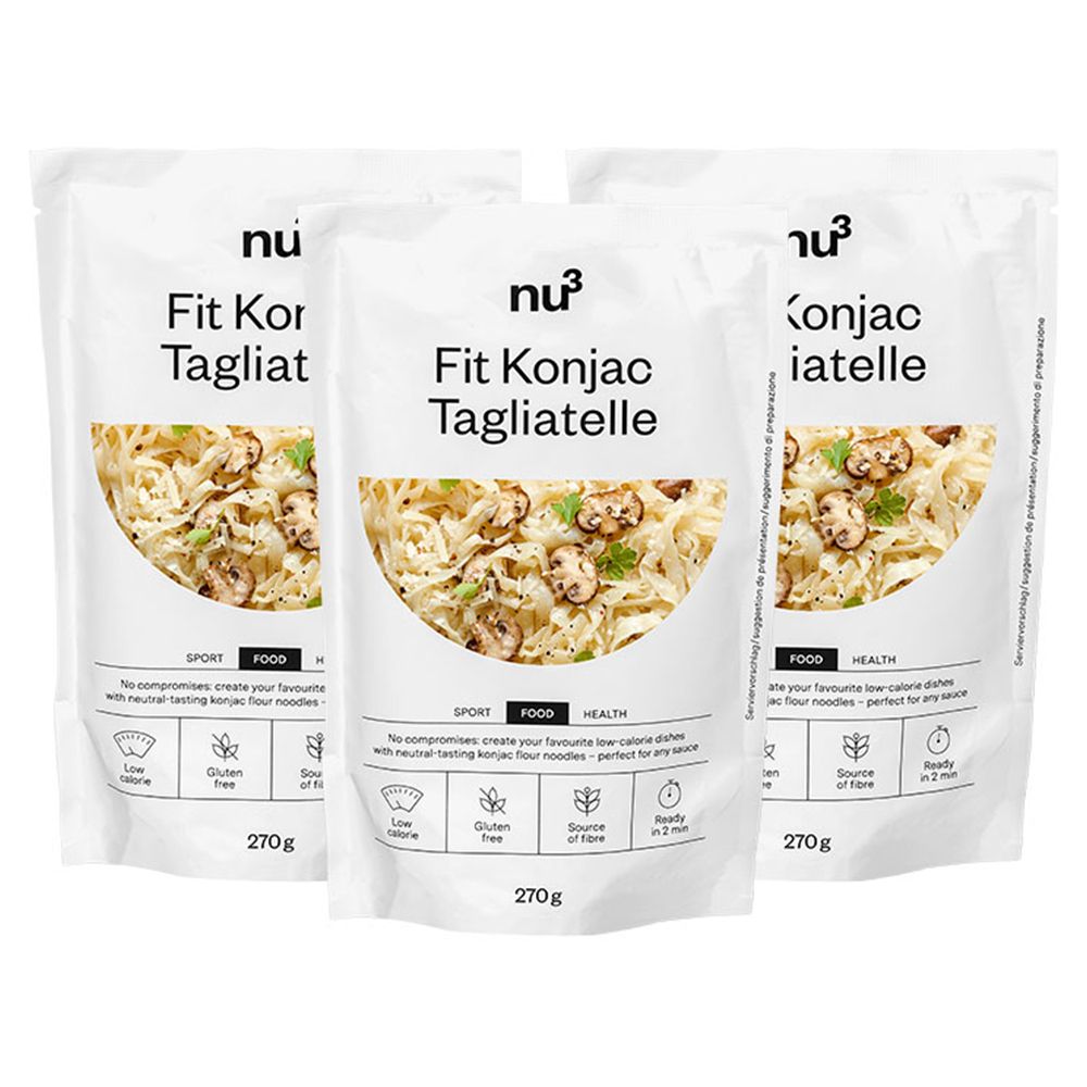 3 x nu3 Fit Konjak Tagliatelle 3x270 g Paste