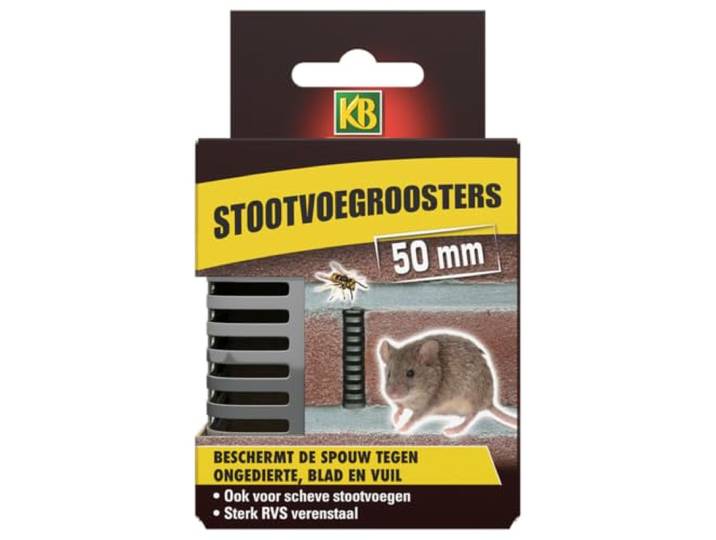 Home Defense - Stootvoegrooster 50mm 10 stuks - Bijenbekjes - Bescherming tegen muizen, wespen en ongedierte - Ventilatieroosters