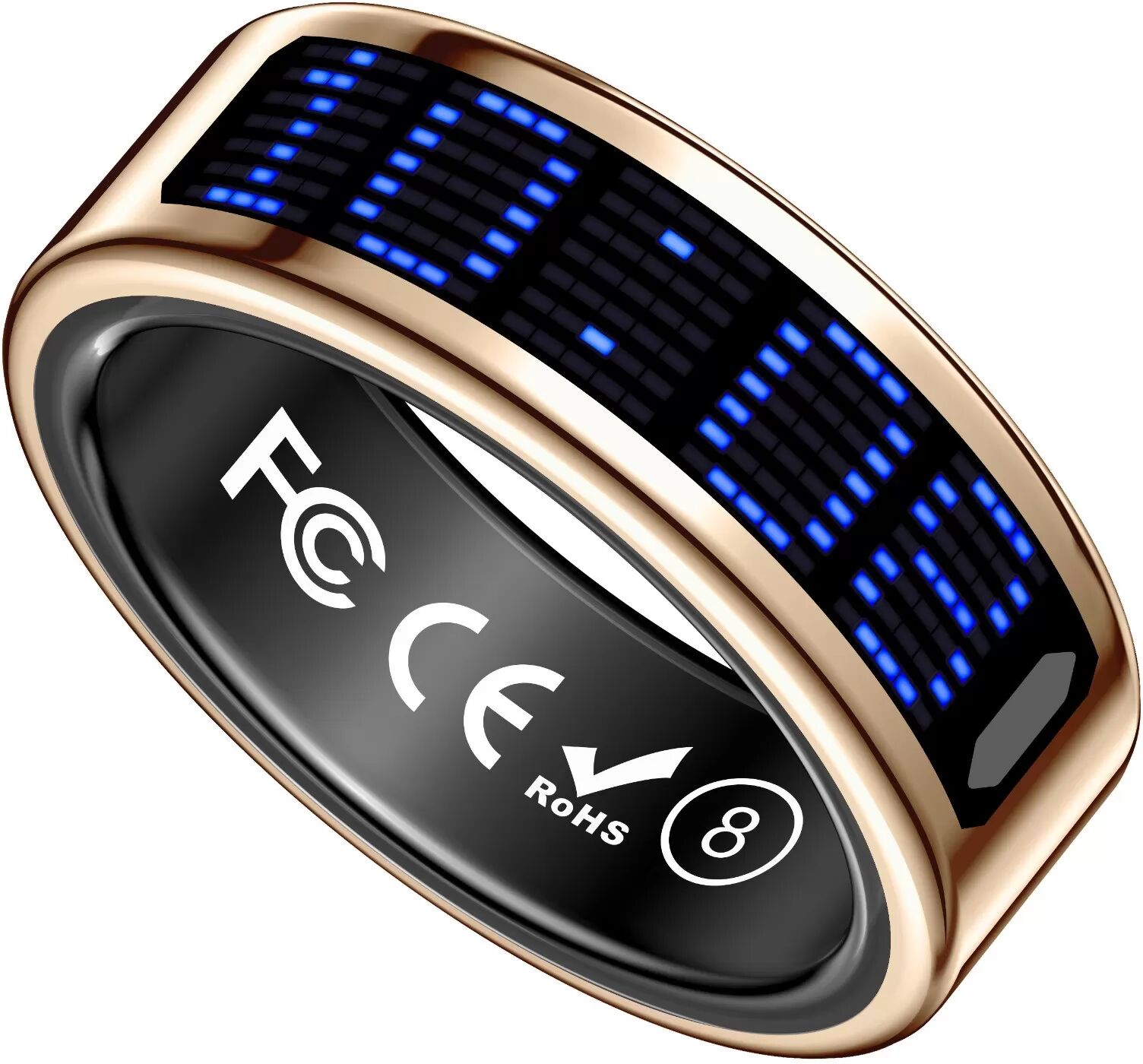 INF Smart Ring mit Display: Touch-Steuerung, Fitness-Tracking und Fernbedienung Roségold 12