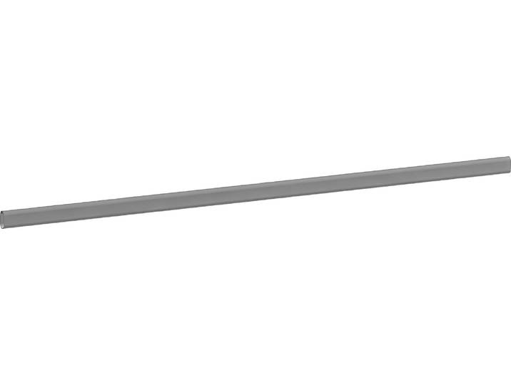 Kleiderstange WIEMANN, silber (silberfarben), B:96,4cm H:3cm T:2cm, Holzwerkstoff, Kleiderstangen, Kleiderstange