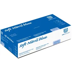 UNIGLOVES - Soft Blue ECO Nitrilhandschuhe, blau, Größe M, puderfrei, lebensmittelecht - 10x100 (1.000 Stück)