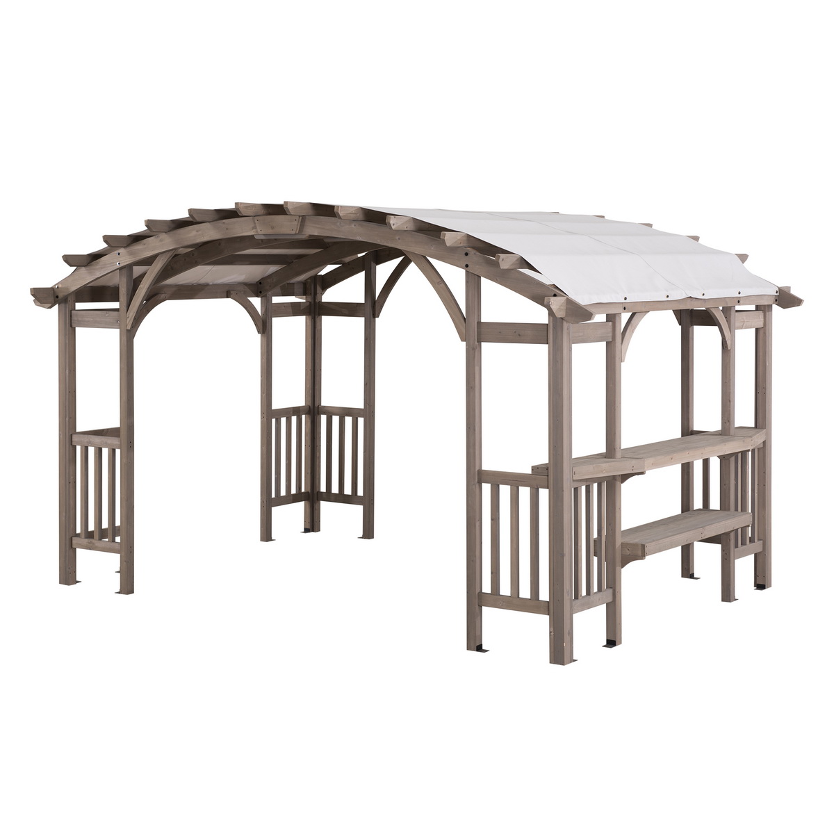 Sunjoy Zedernholz Pergola / Pavillon 3x4 DAJTI - 305cm x 427cm, grau