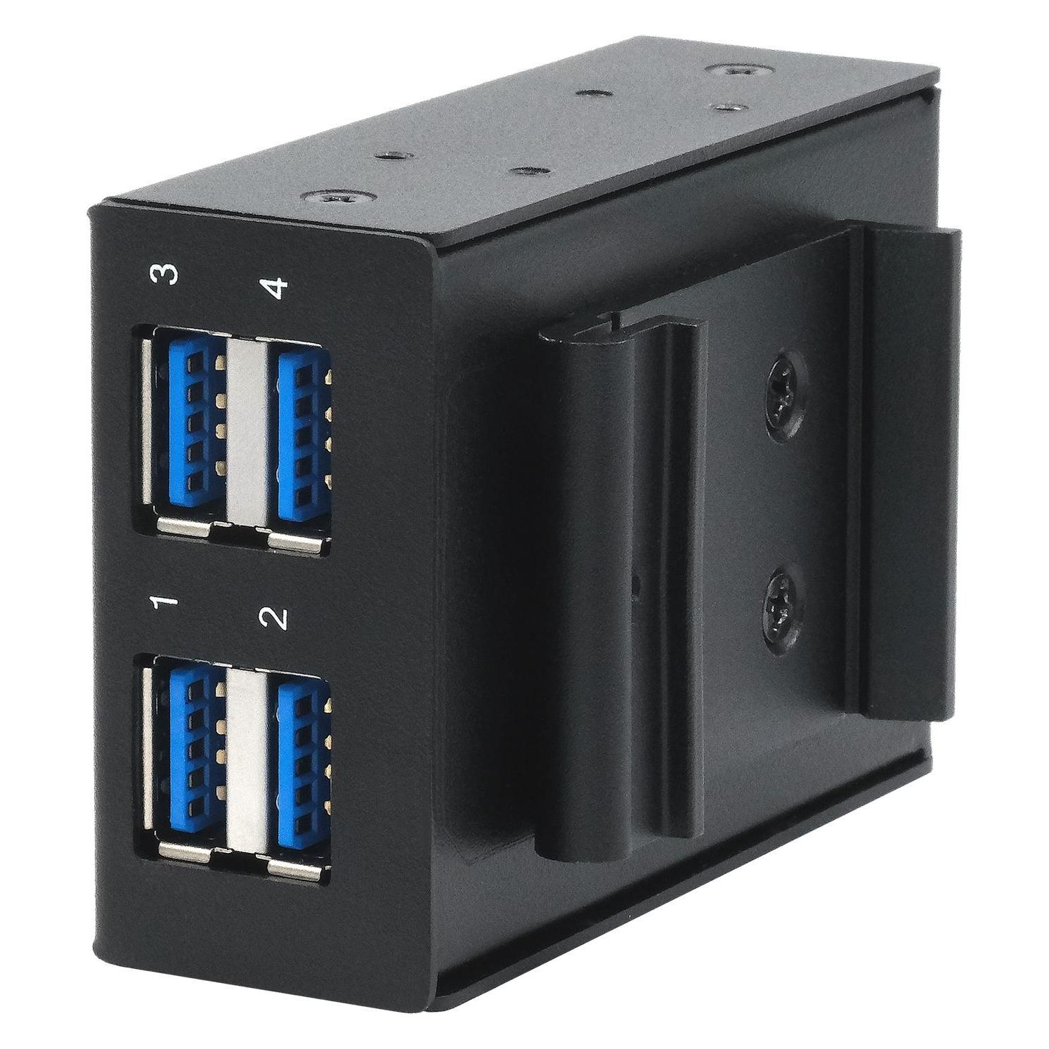 Exsys USB 3.2 Gen1 HUB 4-Port Metall HUB mit 15KV ESD Schutz (USB-B, 4 Ports) (EX-11240HMS)