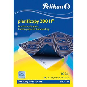 Pelikan Durchschreibepapier  Plenticopy 200 H, A4, blau, für Handdurchschriften, 10 Blatt