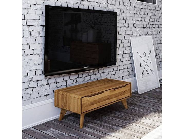TV Board 90x34cm 'Jakob' Wildeiche massiv geölt