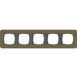 Gira E3 Abdeckrahmen 5-fach, Umbra Soft-Touch / Anthrazit