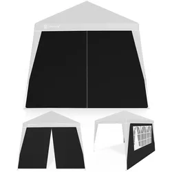 Casaria Deuba 2x Seitenwand Pavillon Capri schwarz 250x250cm