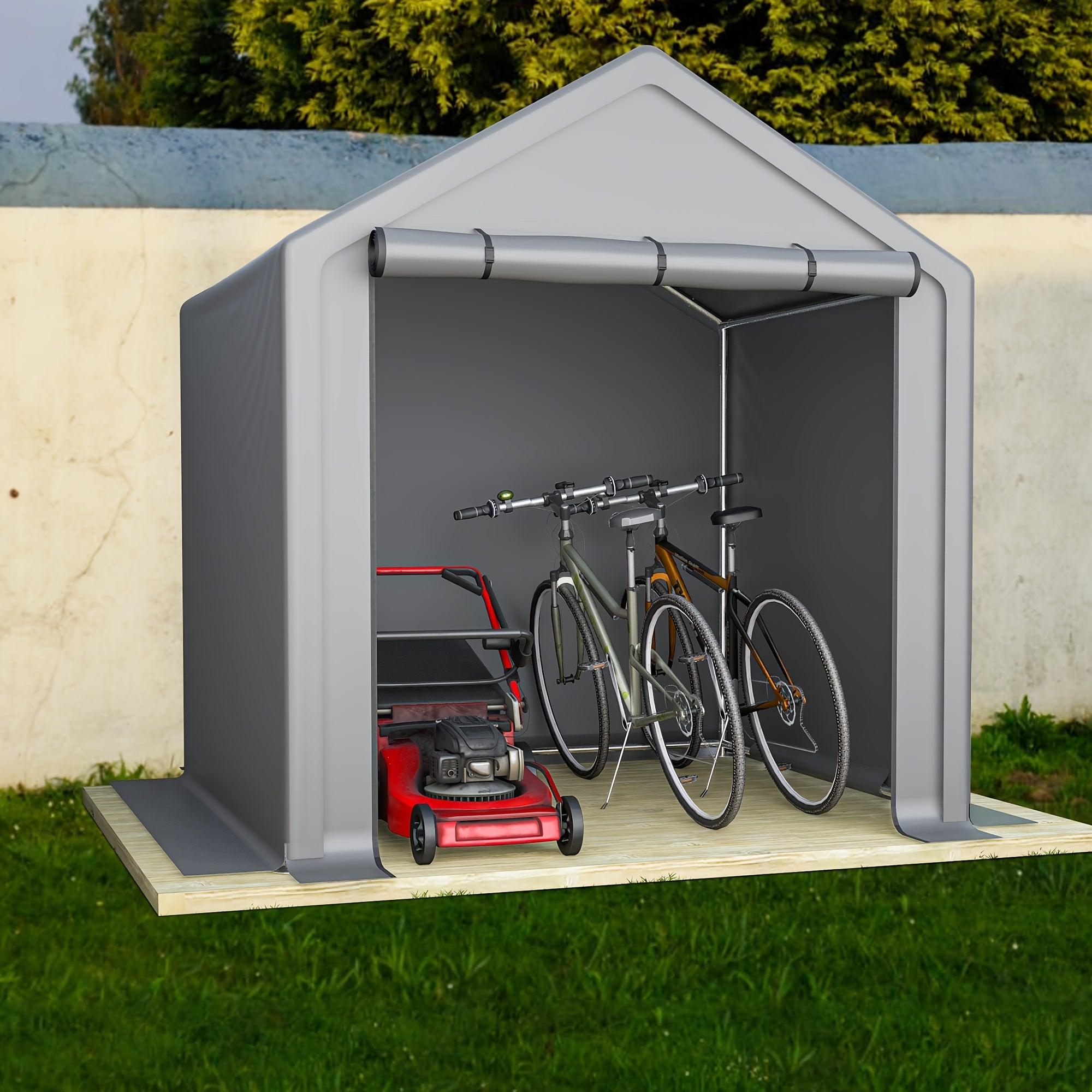 Fahrradabstellraum - Fahrradschuppen - Fahrradstellplatz - Gartenschuppen - Abstellraum - Dunkelgrau - Kompakt: 190x170x200 cm