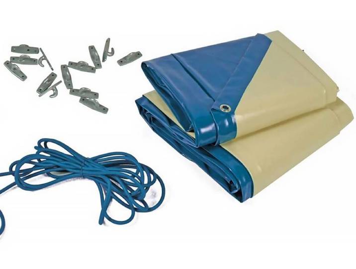 Bâche hiver Cover 1 pour piscine Tampa - 580 gr/m² - bleu