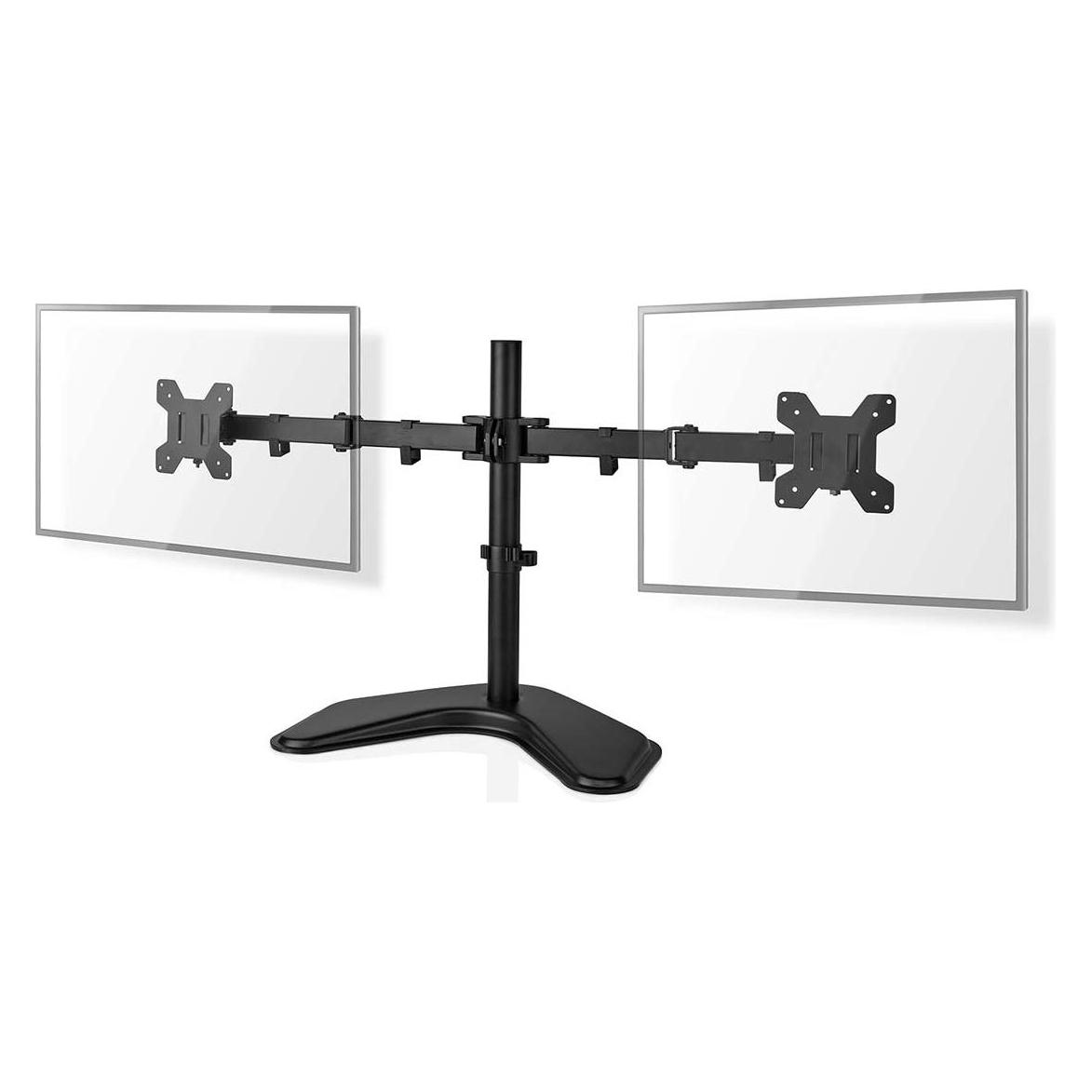 Nedis Schreibtisch Monitorhalterung | 2 Bildschirm(e) | 15 - 32 " | 75x75 / 100x100 | Vollbeweglich (Tisch, 32", 7 kg) (MMDOSD110BK)