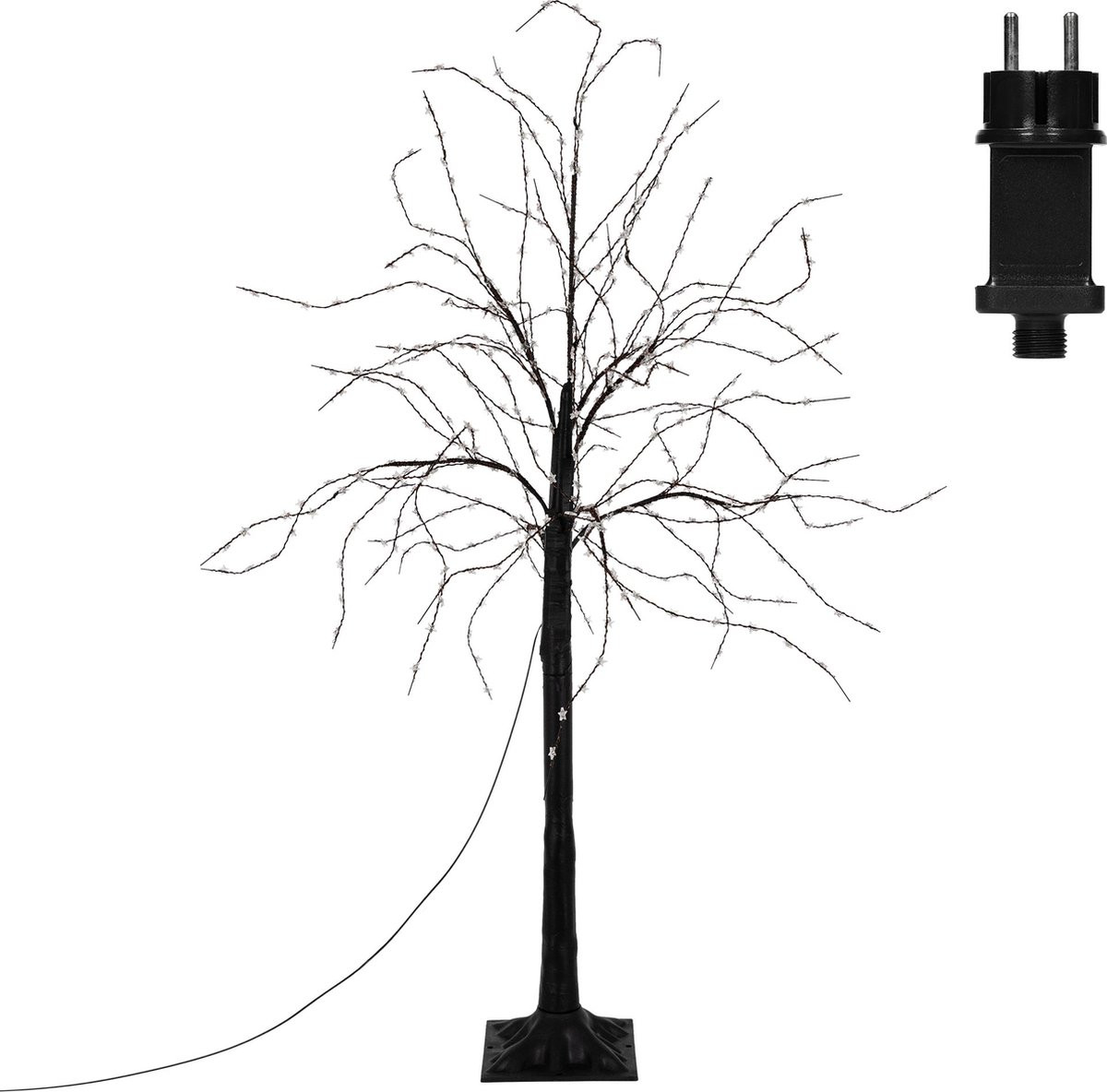 ECD Germany LED-lichtmast zwart voor tuin en woonkamer