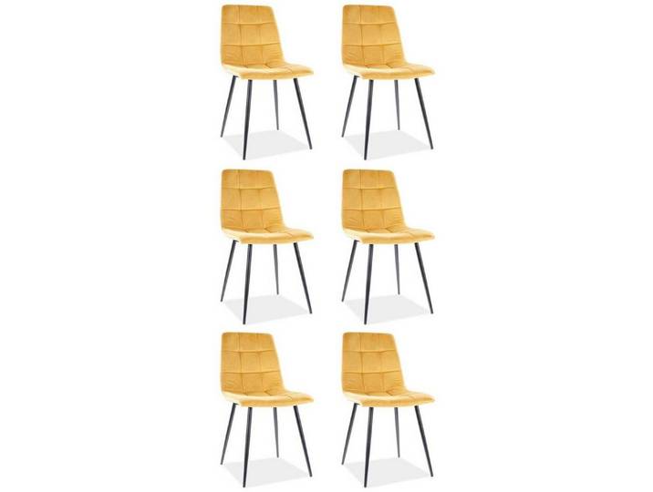 Feldmann-Wohnen Esszimmerstuhl Mila (6 St), curry 6er Set