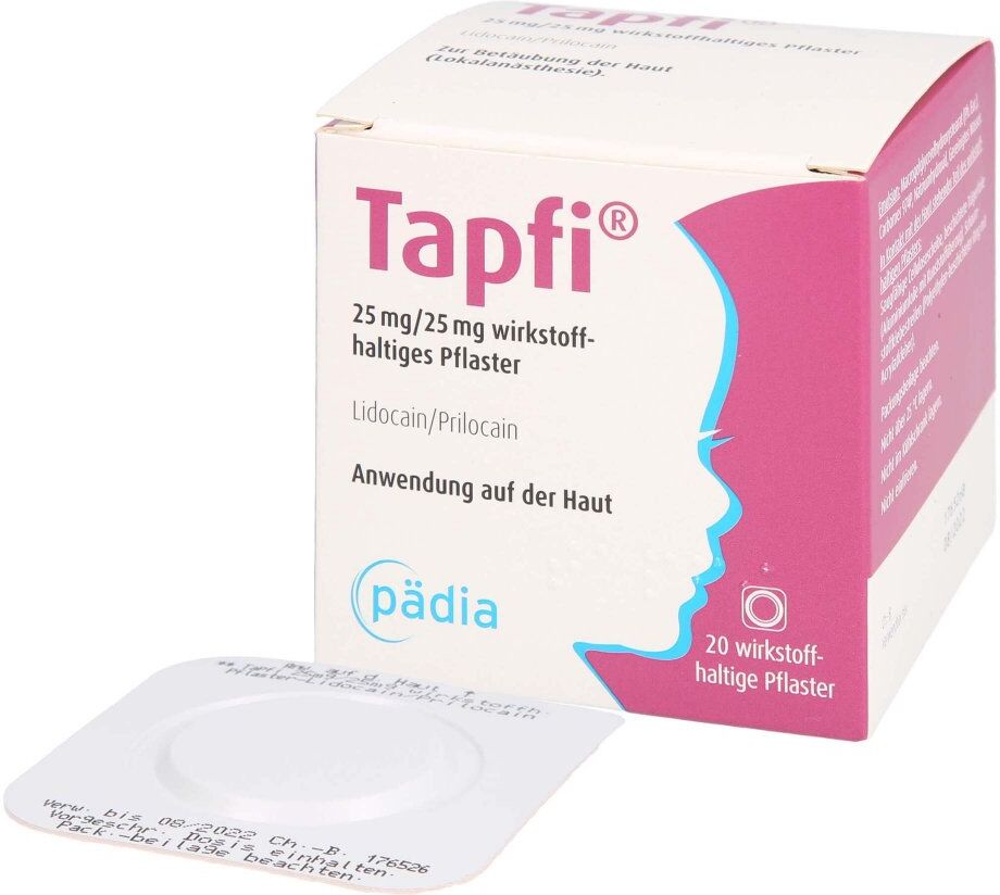 Tapfi 25 mg/25 mg wirkstoffhaltiges Pflaster 20stk