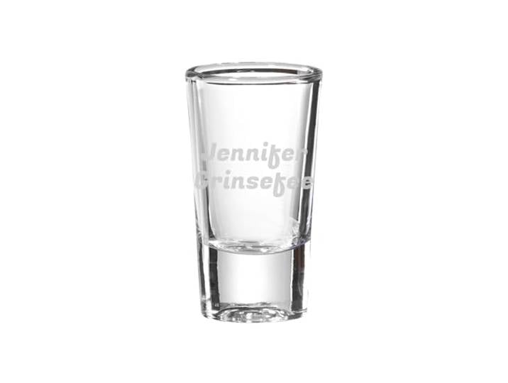 LUXENTU Stamper mit Gravur, Name horizontal, 30 ml, 60 Stück Personalisierte Schnapsgläser mit Lasergravur, Geschenk zum Geburtstag oder Jubiläum, Spülmaschinenfest
